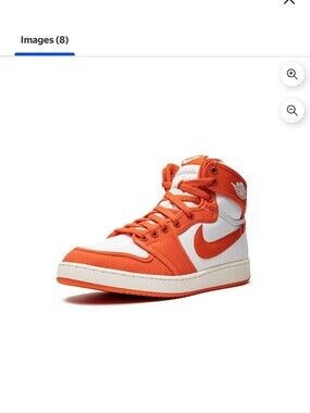 Nike High-Top Sneakers in Orange and White